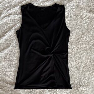 Ann Taylor Black Twist Front Tank Top